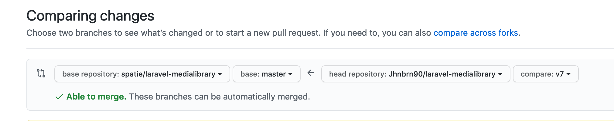 Creating a new PR from a fork