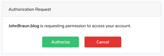 Authorization request (Laravel Passport)