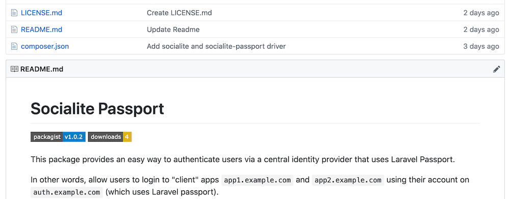 Passport Socialite Repository