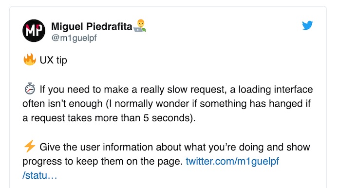 Using promises to indicate progress to waiting users